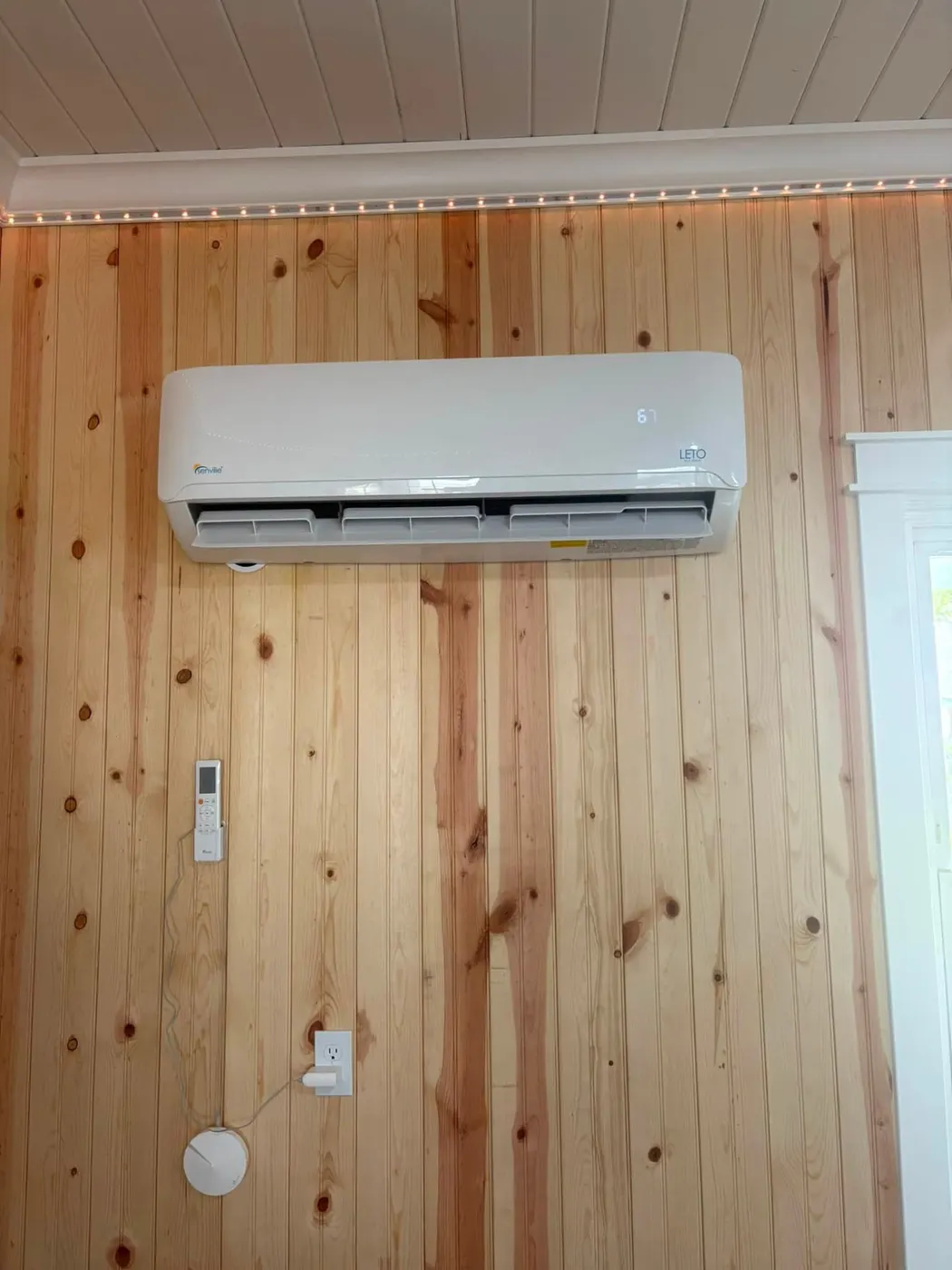 Wall mounted mini-split indoor unit installed in a South Louisiana home